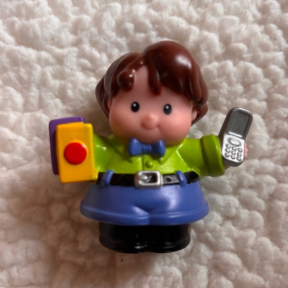 Set of Five Fisher Price Little People Eddie Sofie Pilot Construction Worker Boy - Picture 5 of 9